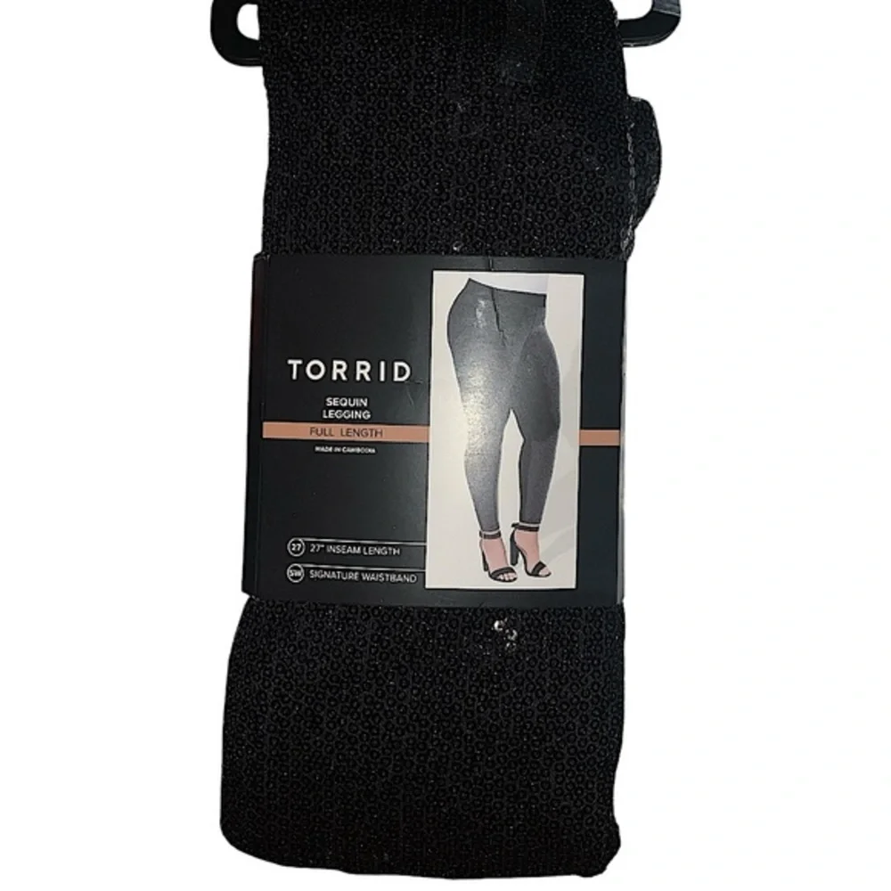 Black Sequin Women's Pants - Picture 3 of 7